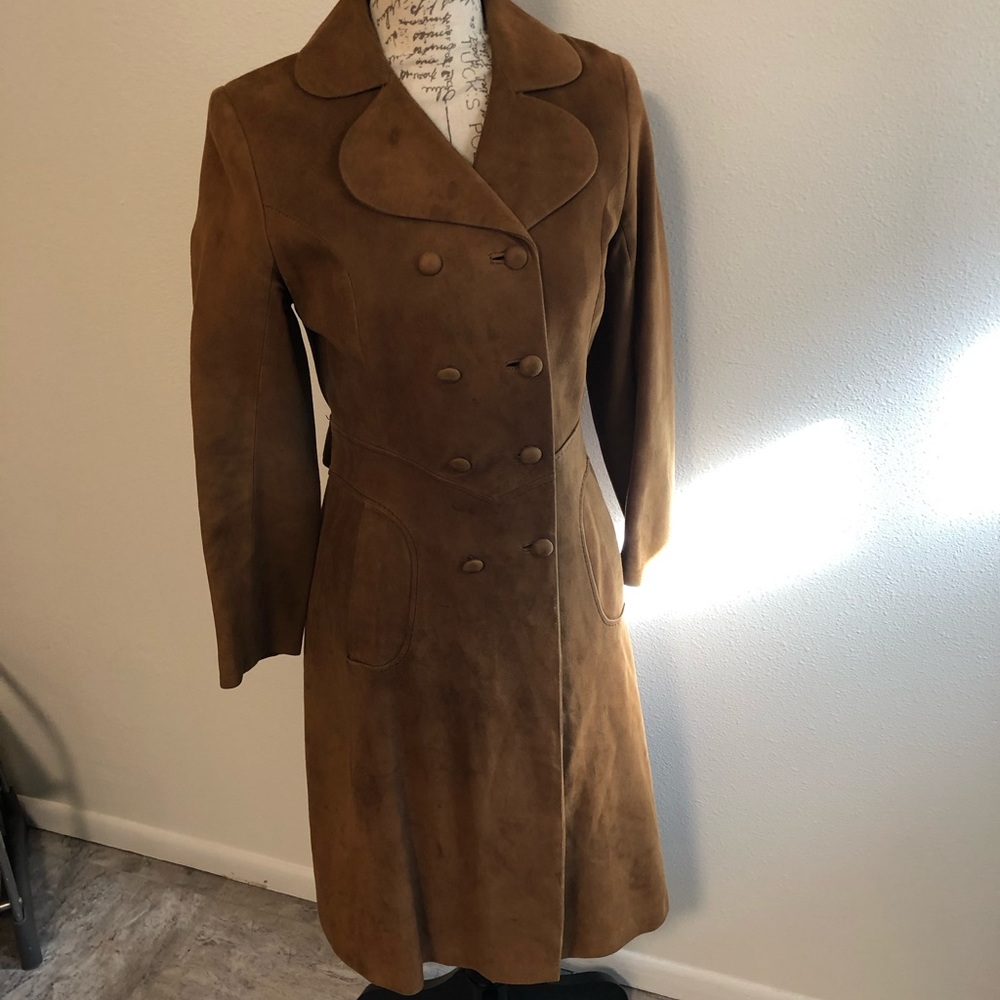 Vintage jacket, sheepskin suede